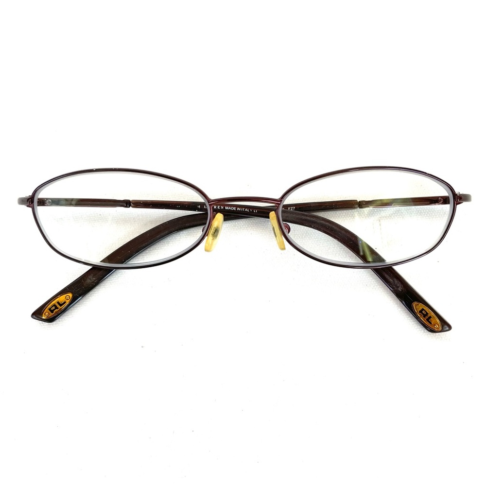 Ralph Lauren RL1402 F27 Brown Oval Metal Eyeglasses Frames 49-18-135 Italy